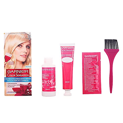 Garnier Color Sensation - Tinte Permanente Rubio Extra Claro Ceniza 110, disponible en más de 20 tonos