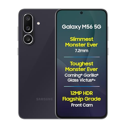 Samsung Galaxy M56 5G Mobile (Black, 8GB RAM, 128GB Storage)| Seg...