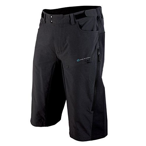 POC, Resistance Enduro Mid Shorts, Mountain Biking Apparel, Carbon Black, S