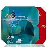 DHS Hurricane 3-NEO Table Tennis Rubber Sheet, Professional Ping Pong Rubber, Plastic Material, 7.2 x 6.93 Inches (Red, 39°/2.1mm)