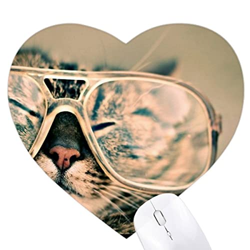 Tapis de souris en forme de coeur chat photographe cadeau original