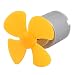 Aexit DC 3V Electrical equipment 9000RPM High Torque Motor 4 Vanes 40mm Dia Plastic DIY Propeller Yellow