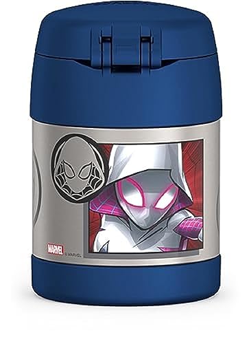 Image of THERMOS FUNTAINER Insulated Food Jar, 10 Ounce, Kid Friendly Food Jar with Foldable Spoon, Spider-Man (Pack of 6)