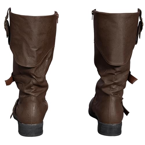 Caribbean Pirate Boots Adventure Footwear Halloween Costume Renaissance Medieval Cosplay3
