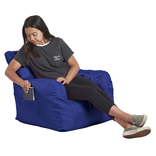 Factory Direct Partners 10484A-Nv Cali Big Bear Bean Bag Chair, Dirt, Tear, Water-Resistant Coated Oxford Nylon Cover, Durable Seating For Kids, Teens, Adults, Navy #TOP23