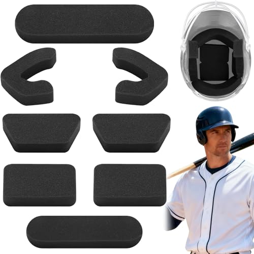 TOBWOLF Universal Baseball Helmet Padding, 0.79" Thickened Helmet Padding Kits Compatible with Baseball Batting Helmets, Helmet Replacement Foam Pads Kits Set Accessories Mats for Softball Players