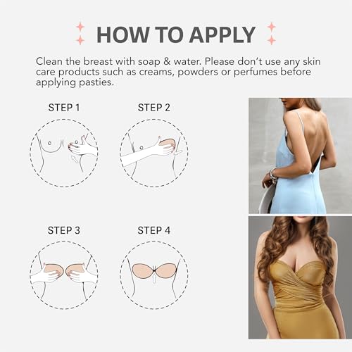 Self-Adhesive Silicone Sticky Bra: Backless Strapless Adhesive Bra, Reusable Invisible Push-Up Bra, Seamless Lift and Support4
