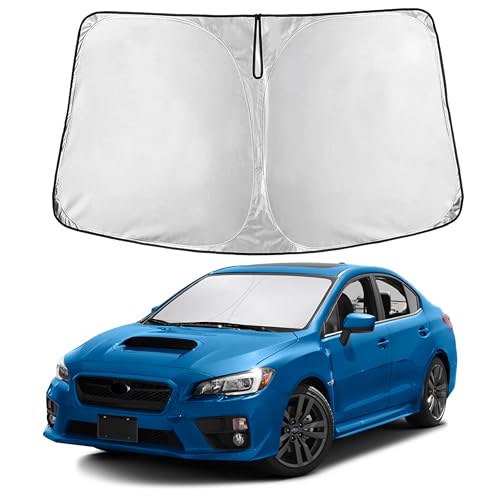 Image of Econour Windshield Sun Shade Compatible for Subaru Impreza WRX 2017-2021 2022 2023, Sun Visor for Front Windshield & Window Sun Shade Cover, UV Heat Blocker & Protector, Car Accessories