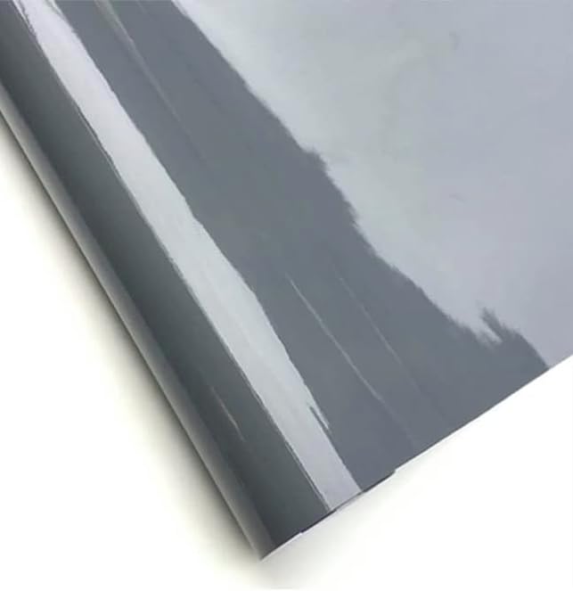 BkWrapping Pellicola Adesiva per Auto Grigio Lucido Canna di Fucile, Pellicola Rivestimento Protezione Adesiva, Car Sticker Wrapping (200cm x 150cm)