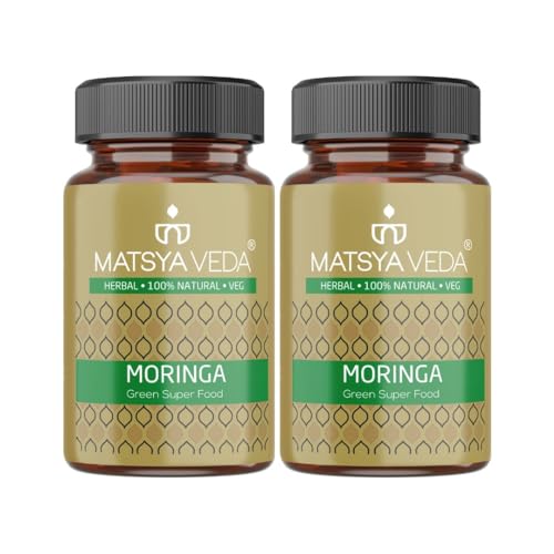 Image of Matsyaveda Moringa Ayurvedic Supplements |Natural Moringa Capsules for Daily Energy Immunity and Overall Wellness|Pack of 2 X 60 Capsules