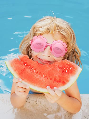 Geyoga 12 Pcs Kids Flower Sunglasses Colored Round Flower Glasses Cute Girls Baby Sunglasses for Outdoor Party Beach Eyewear 5