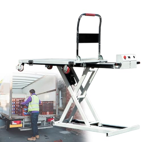 Hydraulic Lift Cart, Electric Single Scissor Lift Table, 270kg Capacity,for Handling Tools