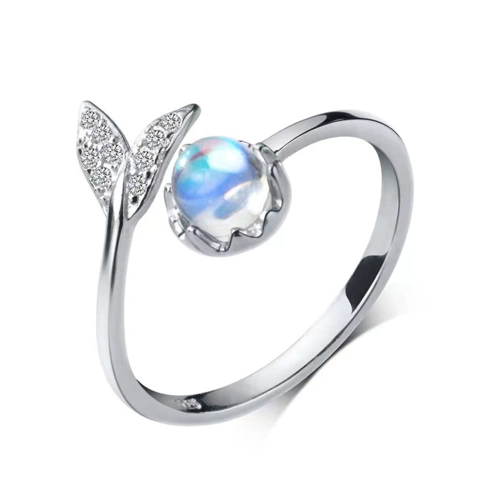 MYKI Unique Fish Tail Design Opal Ring For Women & Girls - Adjustable (B0BYS4TQCQ) Amazon Price History, Amazon Price Tracker