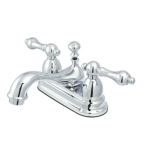 Exclusive Kingston Brass KS3601AL Restoration 4-Inch Centerset Lavatory Faucet with Metal lever handle, Polished Chrome Exclusive Kingston Brass KS3601AL Restoration 4-Inch Centerset Lavatory Faucet with Metal lever handle, Polished Chrome