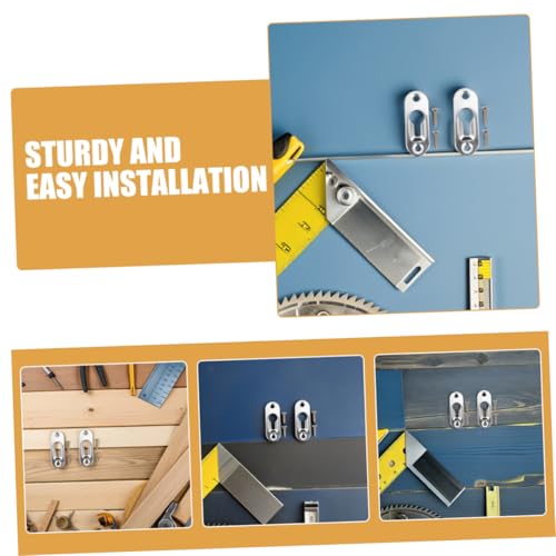 Image of DOITOOL Invisible Picture Frame Hooks Metal Backing Clips for Decorative Frames Wall Hooks Picture Hangers Clips Screws Metal Backing Hardware Screws Easy Installation Hanging Kit for