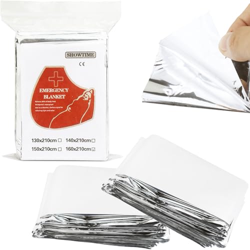 Image of 83 inch x 63 inch Emergency Blankets Mylar Thermal Blanket | Space Blankets Survival Mylar Blanket Perfect for Outdoors, Hiking, Camping Survival