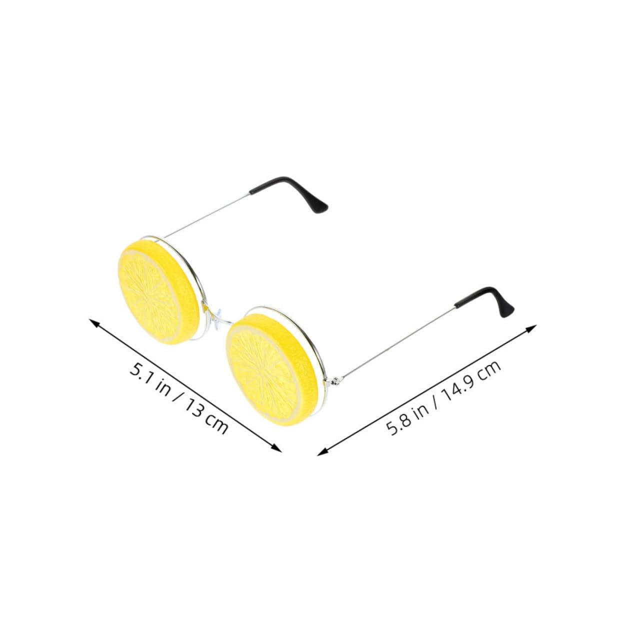 TOPPERFUN Elegant Yellow Glasses for Women Party Eyeglasses Lemon Design Lightweight Comfortable for Event
