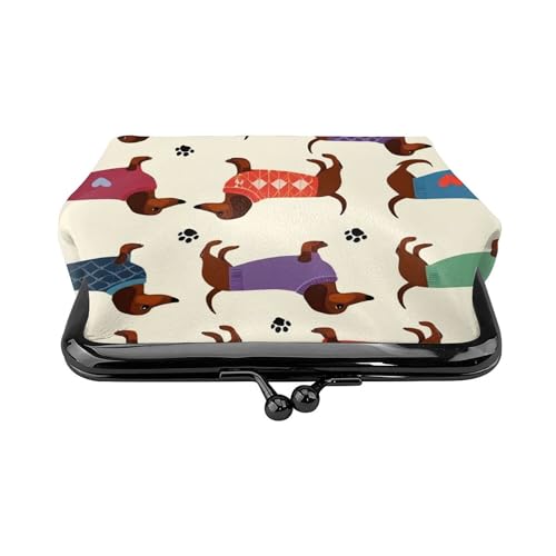 Coin Purse Small Pu Leather Change Purse Wallet Bag cute clothes dachshunds dog (3) Change Pouch Car Coin Holder Pouch For Women2