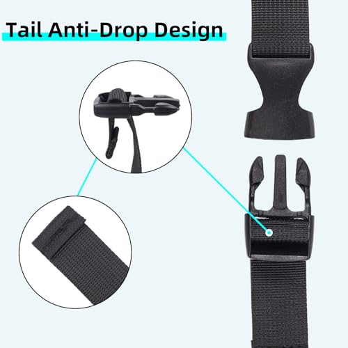 6Pcs Straps with Buckles, 47 inch Nylon Cinch Strap, Buckle Straps for Tie Down Backpack Luggage, Adjustable Strap for Packing, Outdoor Activities3