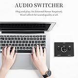 Tagtight 3.5mm Stereo Audio Switcher, 2 Input 1 Output/1 Input 2 Output Audio Splitter Switcher, Audio Switcher Box, One-Key Mute Button, 3.5mm Audio for Phone Laptop Speaker Headphone - Image 5
