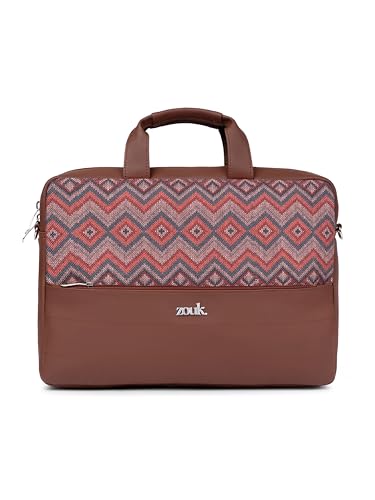 Image of ZOUK Arin Laptop Bag | Slim & Stylish Laptop Bag for Women Office Use | Fits 15.6+ Inch Laptop | Padded Compartment Fits up to 17 Inch Laptop | Water-Resistant | Lightweight