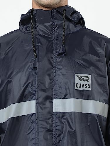 Image of VROJASS Rain Coat for Men 100% Waterproof Polyester Top for Rainy Season Pack of 1(VRORLC-NB-XXL)
