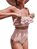 👙Material - Poliamida, Spandex.Hecho de tela elástica, suave y de secado rápido, con buena elasticidad. Este lindo y sexy traje de baño de 2 piezas es lo suficientemente cómodo y transpirable para brindar una experiencia de uso agradable.