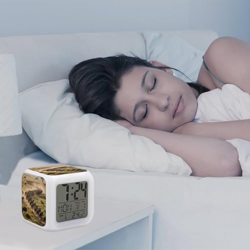 Reloj despertador sin cables con alarma de repetición para el hogar 6