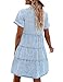 GRAPENT Country Concert Outfits for Women Baby Blue Homecoming Dress Mothers Day Beach Vacation Short Spring Dress Denim Shirt Dress Knee Length Roadknight Blue Size Medium