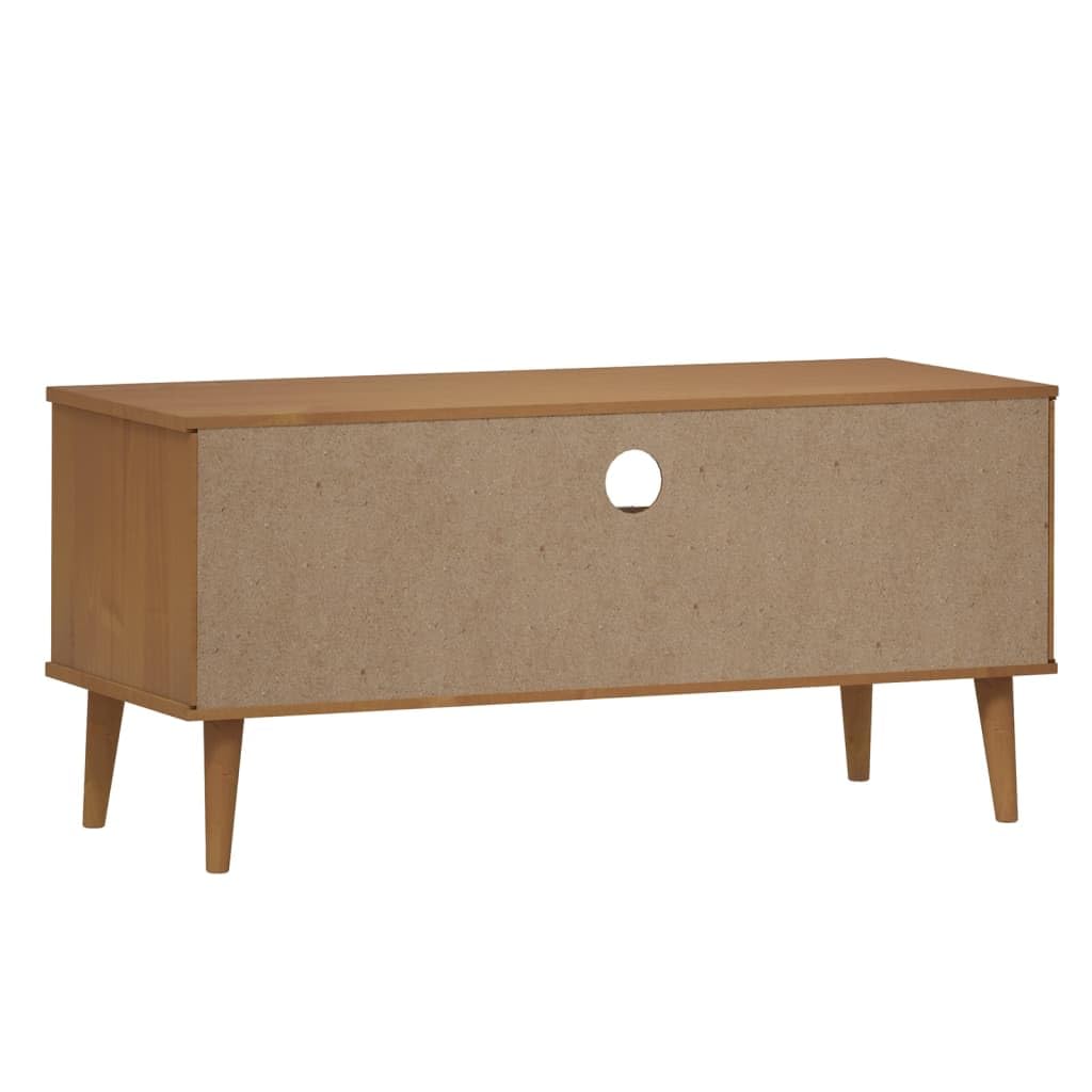 vidaXL Meuble TV MOLDE Marron 158x40x49 cm Bois de pin Massif