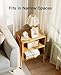 Pipishell Bamboo Stackable End Tables, Wood Living Room Nightstand, Bedside Tables for Bedroom Storage, 2PCS