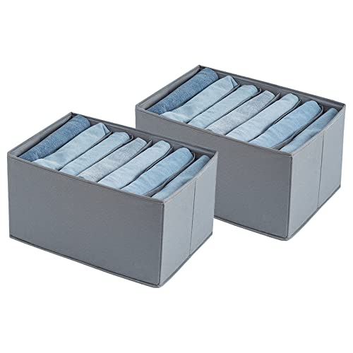 Organisateur de rangement de vêtements, boîte de rangement pliable pour jeans, pantalons, jeans, chemises, couvertures, leggings (2 pièces) Cover