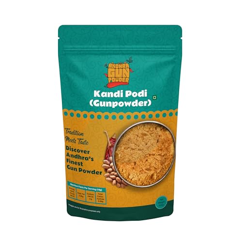 Image of Andhra Gunpowder (Kandi Podi) - 400g (200g * 2 Packs) | Dosa Idly, Andhra Special Paruppu, Gunpowder | homestyle Podi| Chutney, Putnala, and Mulga podi