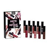 NYX PROFESSIONAL MAKEUP Lipstick Set 10-Piece Soft Matte Lip Cream Matte vs Metallic Lip Kit