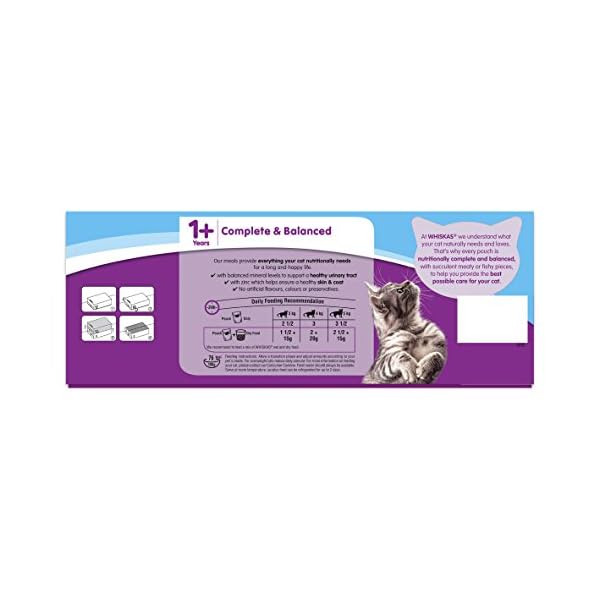 Whiskas Pouches Jelly Fishermans Choice Packung Nass Katzenfutter (40 x 100g) (Einheitsgröße) (Fishermans Choice) – Bild 4