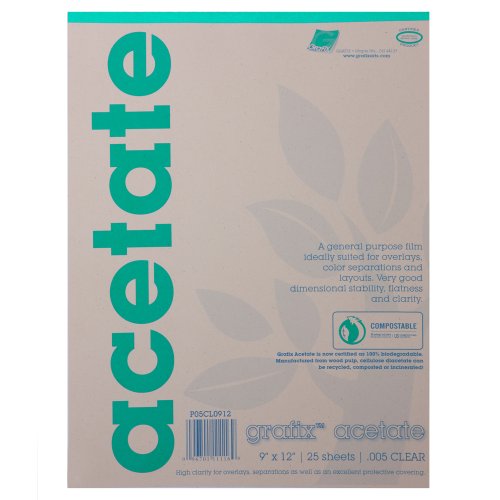 Feuilles acétate transparent biodégradable Grafix 22,9x30,5 cm x25