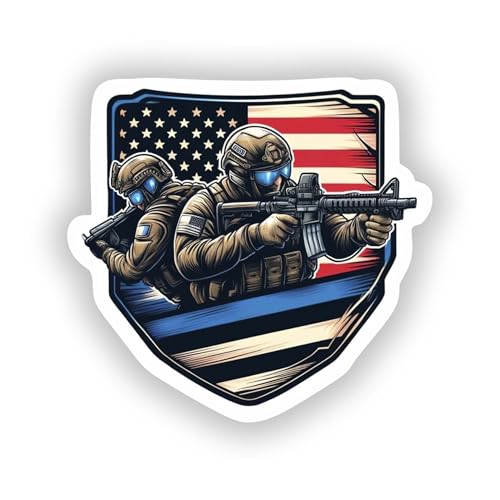 Police SWAT Team in Action Decal Sticker for Car, Laptop, Wall, Window, Bumper, Truck, Waterproof...