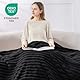 BEDELITE Kuscheldecke Flauschig Decke 150x200 - weiche XL Flanell Decken Schwarz für Couch, Deko Streifen Cord Fleecedecke als Couch Überwurf für Wohnzimmer, Twin Blanket Wide Use