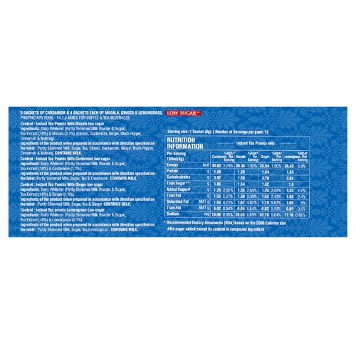 Té instantáneo bajo en azúcar pack 15 sachets miniatura 2