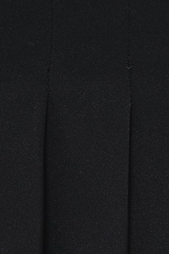 Image of Miss Chase Women's Black Full Sleeve Round Neck Solid Shift Mini Dress