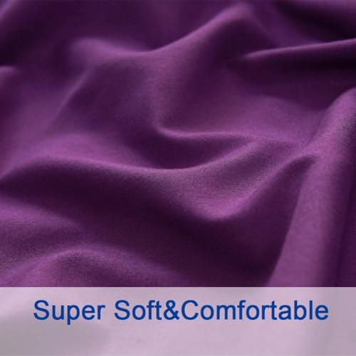Image of SONORO KATE Bed Sheet Set Super Soft Microfiber 1800 Series Luxury Egyptian Sheets 18-Inch Deep Pocket Wrinkle and Hypoallergenic-4 Piece(Full Purple)