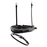  BR Reithalfter Anatomic Lack mit Strasssteinen schwarz/schwarz Cob