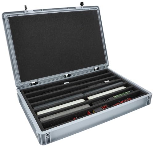 Insert mousse rangement vertical pour trains 00 en bac Eurobox robuste de 60 x 40 cm