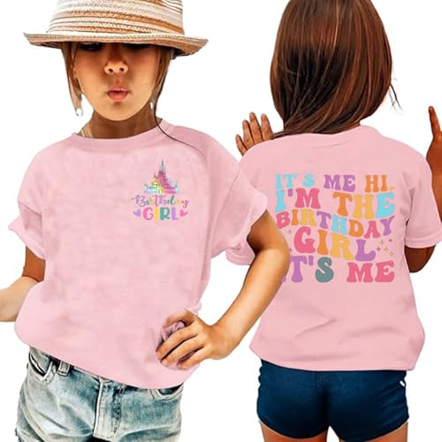 Image of Birthday Girl Shirt for Kids Its Me Hi Im The Birthday Girl Tshirts Outfit Magic Kingdom Graphic Tees Tops