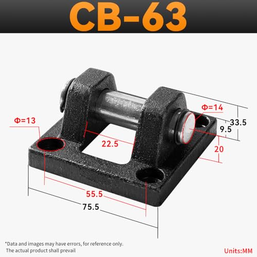 Image of Foot Flange CB-63 for Foot Mounting Work for Pneumatic SC 63 Cylinder with 4 Screws