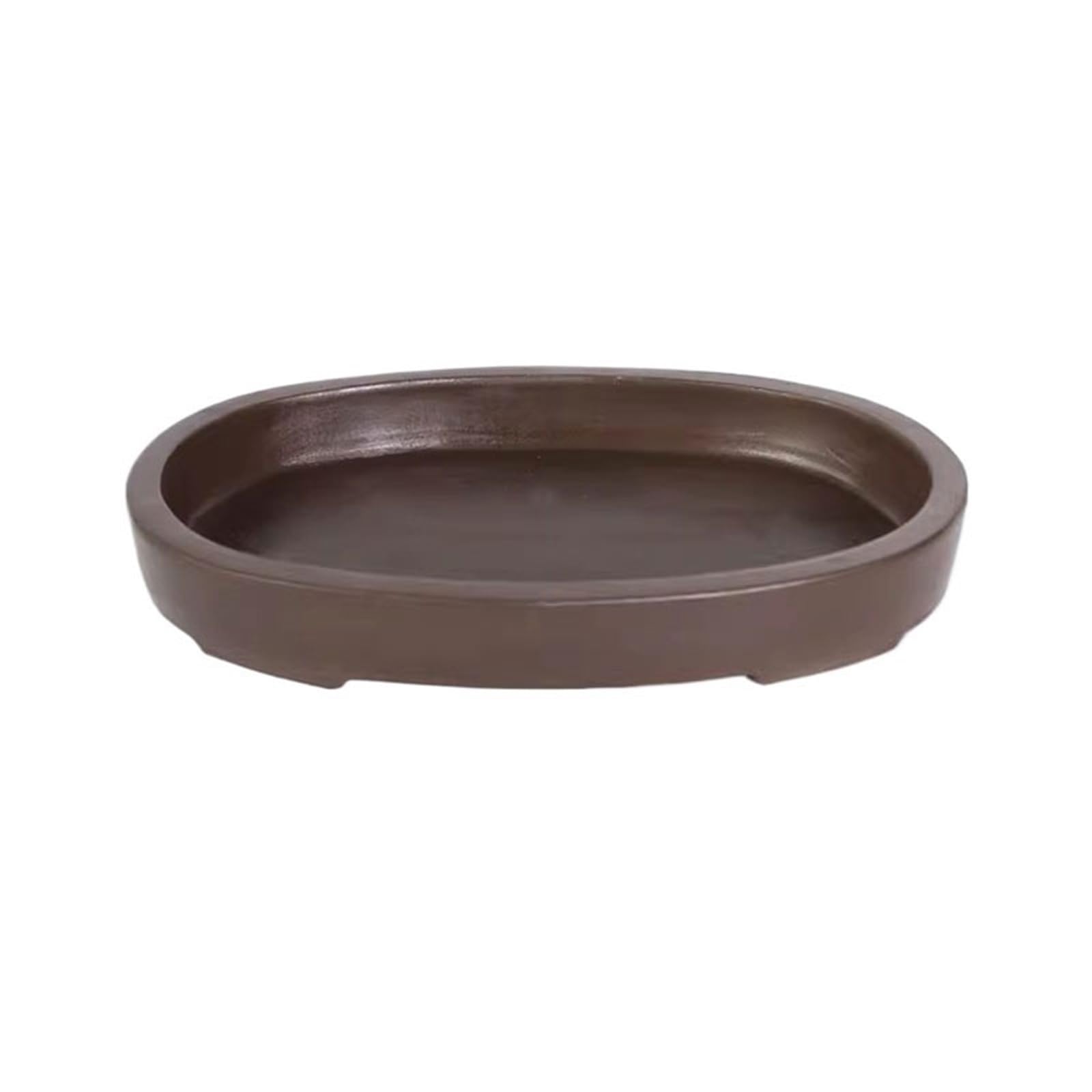 Mw9sBd8rF Shallow Flower Bowl Table Oval Purple Clay Flower Pot Saucer