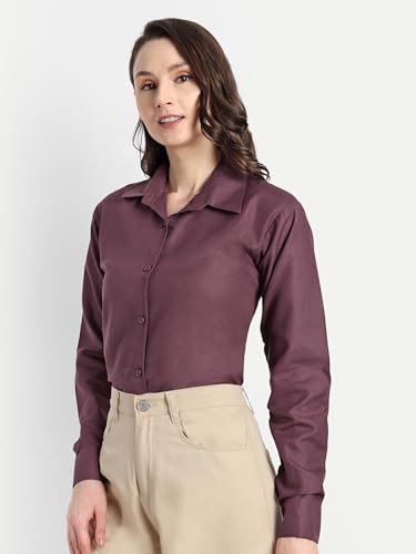 Image of FNOCKS Women's Full Sleeve Shirt Cotton Blend Tunic Top Office Wear