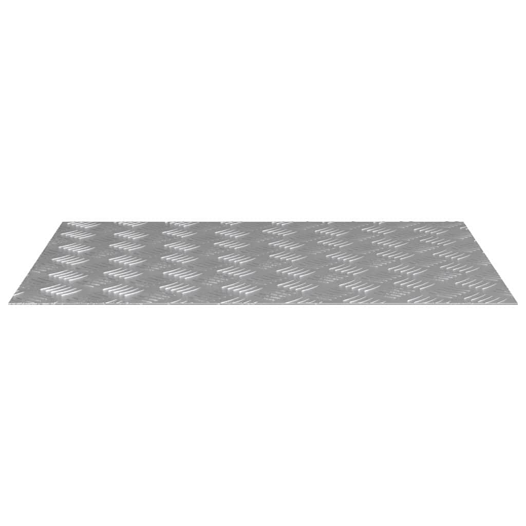 Prostokątne stopnie schodowe z aluminium, blacha ryflowana, srebrna, 70 x 50 cm, zestaw 2 sztuk, antypoślizgowy uchwyt do wewnątrz i na zewnątrz, mata schodowa z ochroną przed krokami