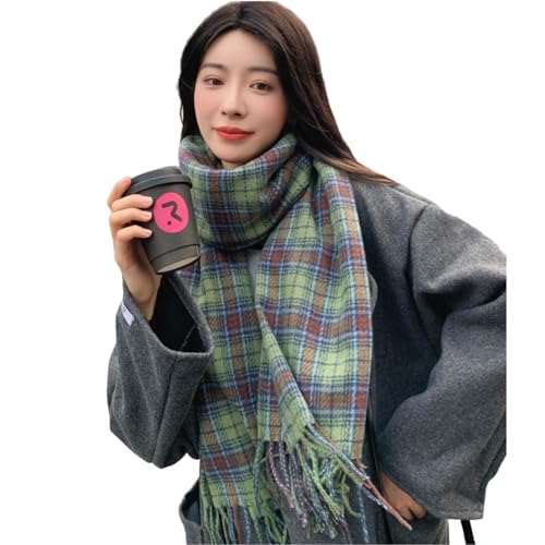 Bufanda de cuadros de invierno unisex para diario