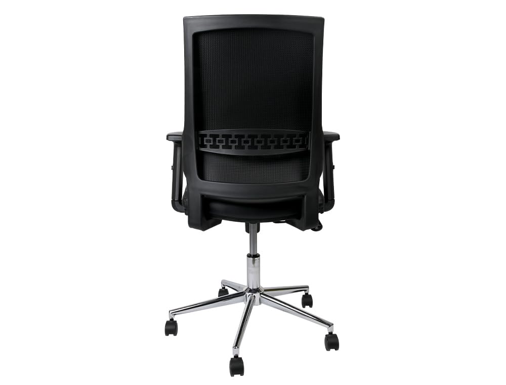 Q-Connect Sedia girevole Schienale medio in similpelle regolabile in altezza 980+100x630x625 mm Colore nero.